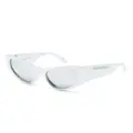 Balenciaga Eyewear logo-print D-frame sunglasses - Silver