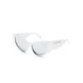 Balenciaga Eyewear logo-print D-frame sunglasses - Silver