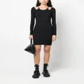 Just Cavalli ribbed-knit cut-out minidress - Black