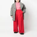 MSGM pressed-crease palazzo pants - Red