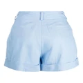 DKNY pleat-detail cotton shorts - Blue