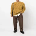 Nanushka faux-suede straight-leg trousers - Brown