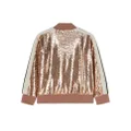 Palm Angels Kids sequinned long-sleeve bomber jacket - Pink