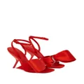 Ferragamo 105mm oversized-bow leather sandals - Red