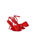 Ferragamo 105mm oversized-bow leather sandals - Red
