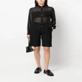 ASPESI semi-sheer construction silk blouse - Black