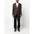 Corneliani check-pattern cashmere blazer - Brown