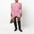 ISABEL MARANT Milendi abstract-print ruched miniskirt - Pink