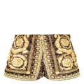 Versace Baroccodile-print swim shorts - Yellow