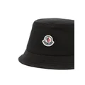 Moncler logo-patch bucket hat - Black
