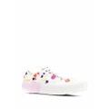 MSGM paint print low-top sneakers - White