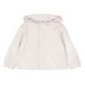Thom Browne Kids zip-up hooded jacket - Pink