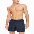 Armani Exchange logo-patch swim shorts - Blue