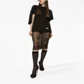 Dolce & Gabbana floral-lace sheer skirt - Black