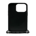 Karl Lagerfeld logo-embossed iPhone 14 Pro case - Black