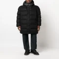 Herno hooded padded mid-length coat - Black