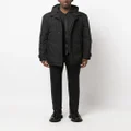 Corneliani detachable-hood padded jacket - Black