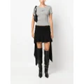 Blumarine asymmetric-design flared skirt - Black