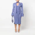 Blumarine ruffle-detail wool dress - Purple