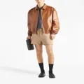 Prada nappa-leather bomber jacket - Brown