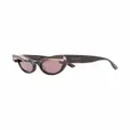 Gucci Eyewear logo-print cat eye-frame sunglasses - Brown