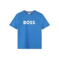 BOSS Kidswear logo-print cotton T-shirt - Blue