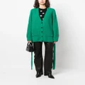 MSGM ribbed-knit wool-blend cardigan - Green