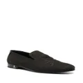 Philipp Plein skull-embroidered suede loafers - Black