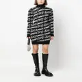 Just Cavalli intarsia-knit logo dress - Black