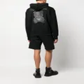 Moschino teddy-print cotton hoodie - Black