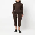 Rick Owens side-stripe cropped trousers - Brown