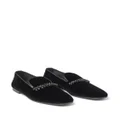 Jimmy Choo Bing crystal-embellished velvet slippers - Black