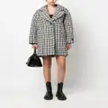 MSGM houndstooth-pattern single-breasted coat - Grey
