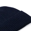 Liska ribbed-knit cashmere beanie - Blue
