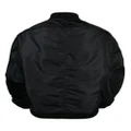 Maison MIHARA YASUHIRO logo-patch ruched bomber jacket - Black