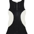 Jason Wu V-neck sleeveless macramé dress - Black