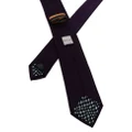 Paul Smith embroidered-design silk tie - Purple
