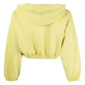 Calvin Klein Jeans logo-print cropped hoodie - Yellow