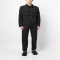 Belstaff logo-patch zip-up shirt jacket - Black