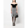 TOM FORD chevron-pattern midi pencil skirt - Black