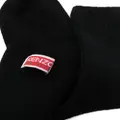 Kenzo logo-patch ribbed-knit socks - Black