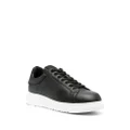 Emporio Armani Icon logo-perforated leather sneakers - Black