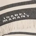 ISABEL MARANT logo-embroidered knit scarf - Neutrals