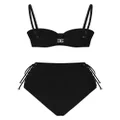 Dolce & Gabbana logo-lettering bikini set - Black