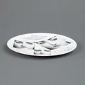 Fornasetti printed china plate - White