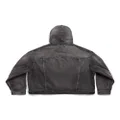 Balenciaga hooded denim jacket - Black