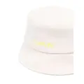Lanvin logo-embroidered wool bucket hat - Neutrals