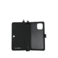 Karl Lagerfeld logo-lettering leather phone case - Black