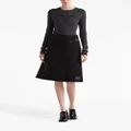 Prada safety pin-embellished midi skirt - Black