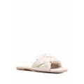 Vic Matie square-toe leather sandals - Neutrals